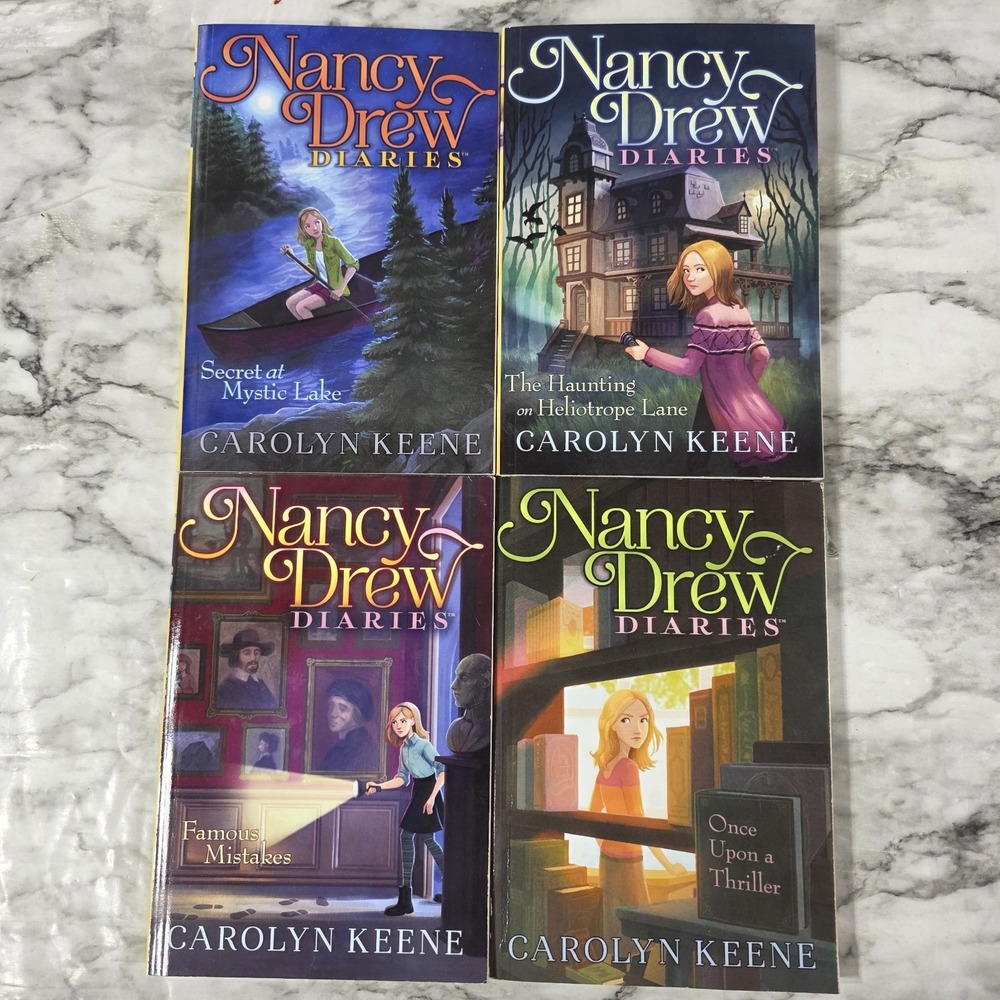Nancy Drew Diaries Lot of 4 Paperback Books Mystery Lot EUC